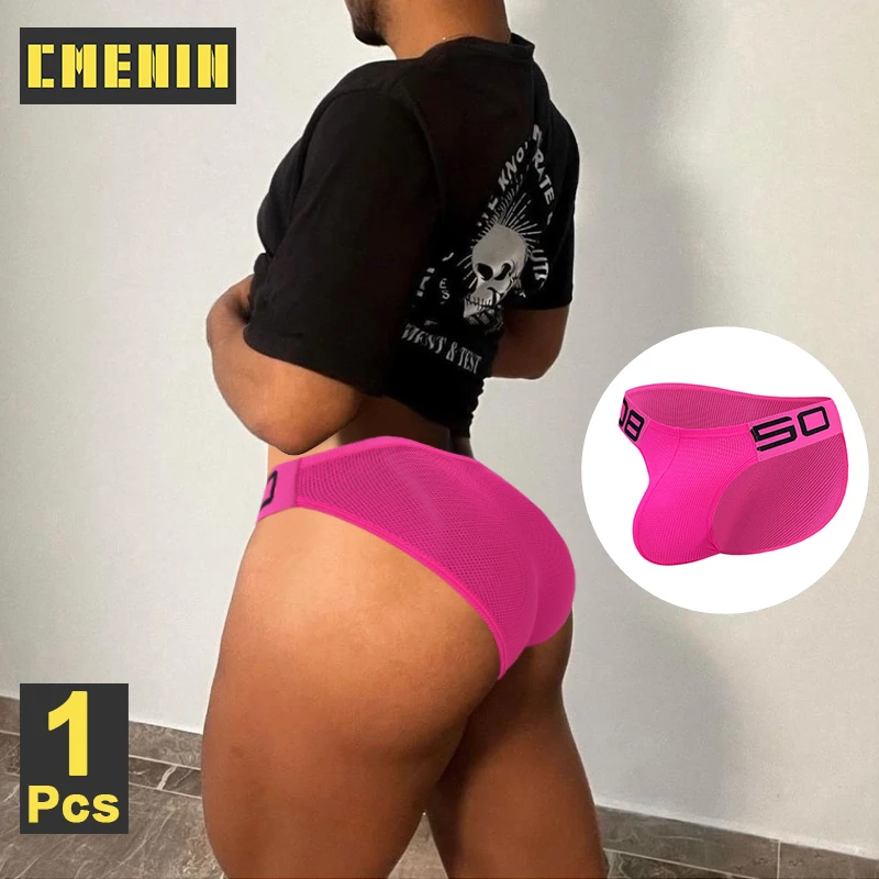 CMENIN Sexy Hollow Breathable Men's Briefs Underwear Cotton Man Jockstrap Panties Sexi Gays Hip Lifting Bikini Briefs Underpants