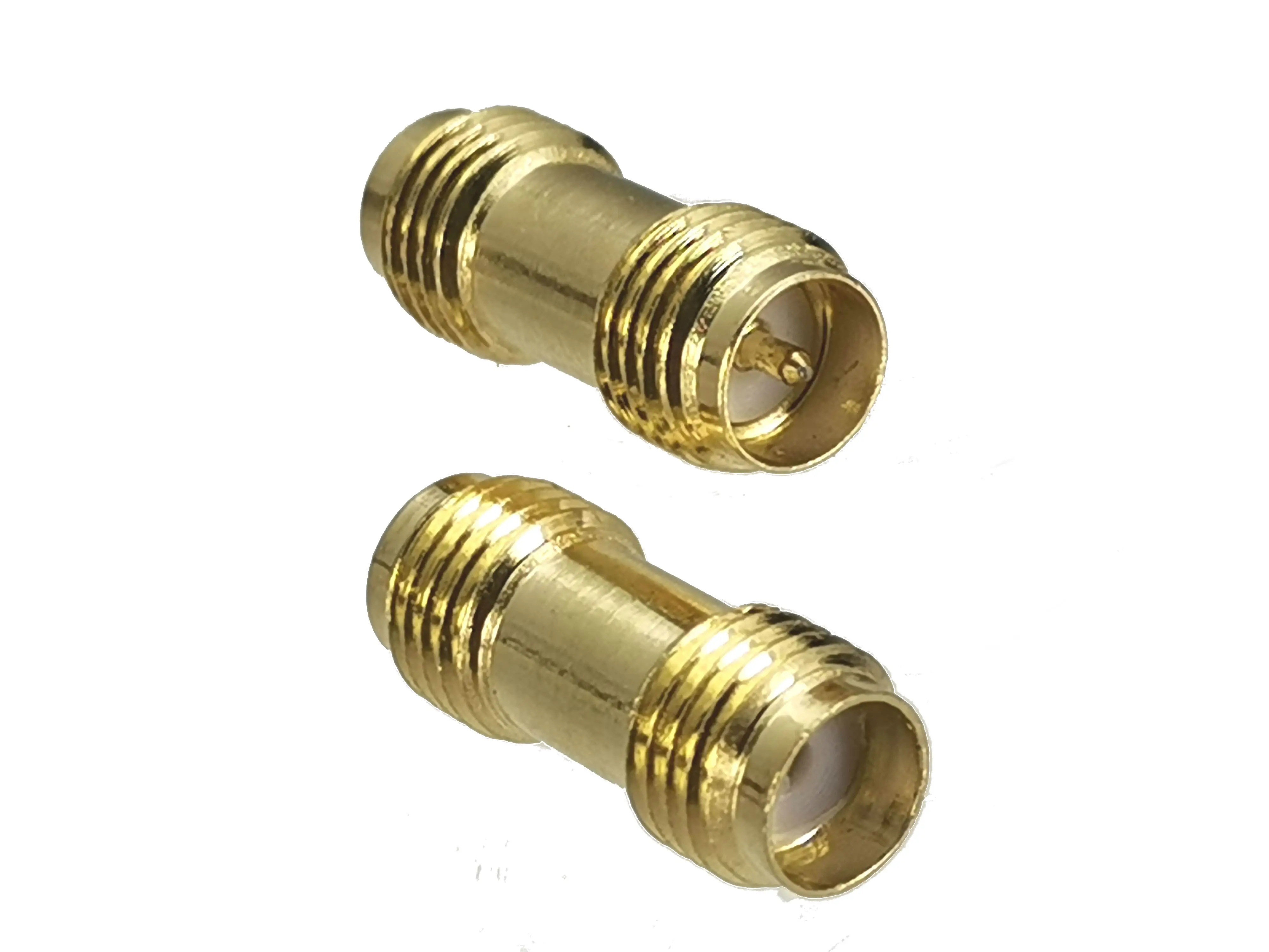 1pcs Connector SMA RP SMA to SMA RP SMA Male Plug & Female Jack RF Coaxial Adapter Wire Terminal Brass