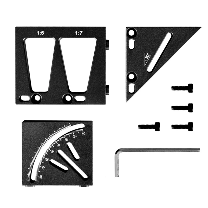 

90°/45°Woodworking Ruler 3D Multifunctional Adjustable Angle Right Angle Ruler Scriber Carpentry DIY Measurement Tools