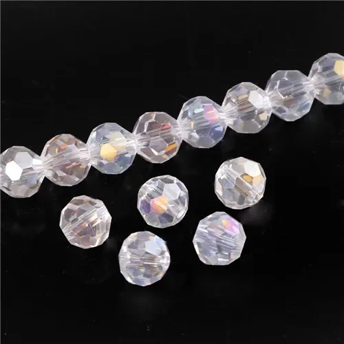 3 4 6 8 mm tschechische runde Spacer-Glasperlen für Schmuckherstellung, Diy-Zubehör, bunte facettierte Kristallperlen, Großhandel Z174