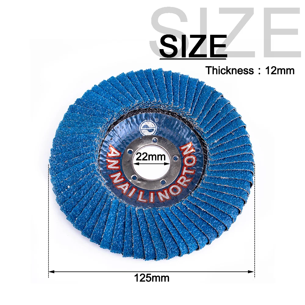 10-2pcs 125mm Flap Discs Angle Grinder Grinding Wheel Metal Wood Polishing Disc For Rust Removal Paint Deburring Abrasive Tool