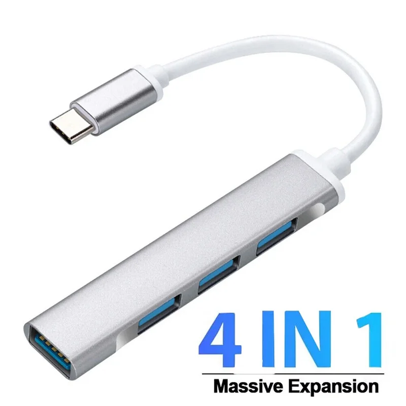 4 Port USB 3.0 HUB TYPE-C HUB Multi USB Splitter Type-C 5Gbps High Data Transmission USB OTG Adapter For Laptop Macbook Computer
