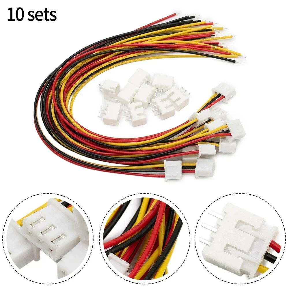 100% Brand New Connectors Plug 10pcs Accessories Practical 200mm Length 24AWG 1007 Wire XH2.54mm 2/3/4 Pin Cable