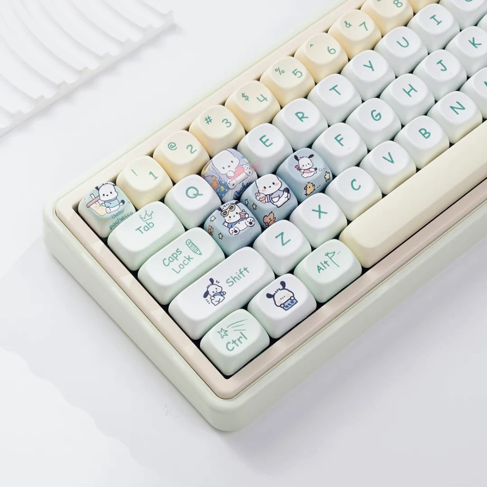 

Cute Puppy Keycap MOA 144 Key PBT Circular Keyboard Cover for 60/64/84/98/108 Mechanical Keyboard