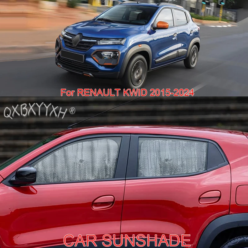 Car Sun Shade Aluminum Foil Foldable Cover For RENAULT KWID 2015-2024 Auto UV Heat Windshield Sunshades Interior Accessory