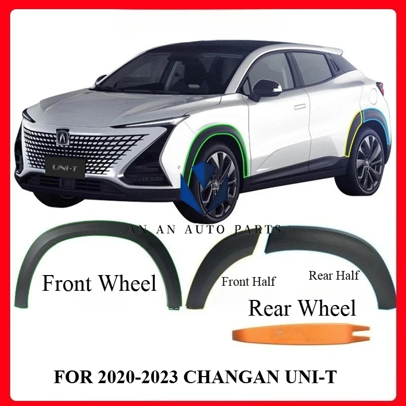 2020-2023 CHANGAN UNI-T Matte Black Wheel Arch Fender Flares Sanding Wheel Eyebrow Protector Panel Auto Exterior Accessories