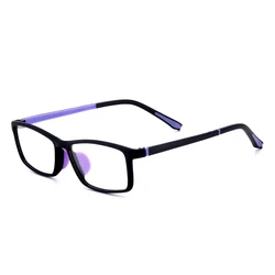 Colorful Men and Women TR90 Lightweight Spectacle Rectangular Black Plastic Optical Eyeglass Frame For Prescription Lenses