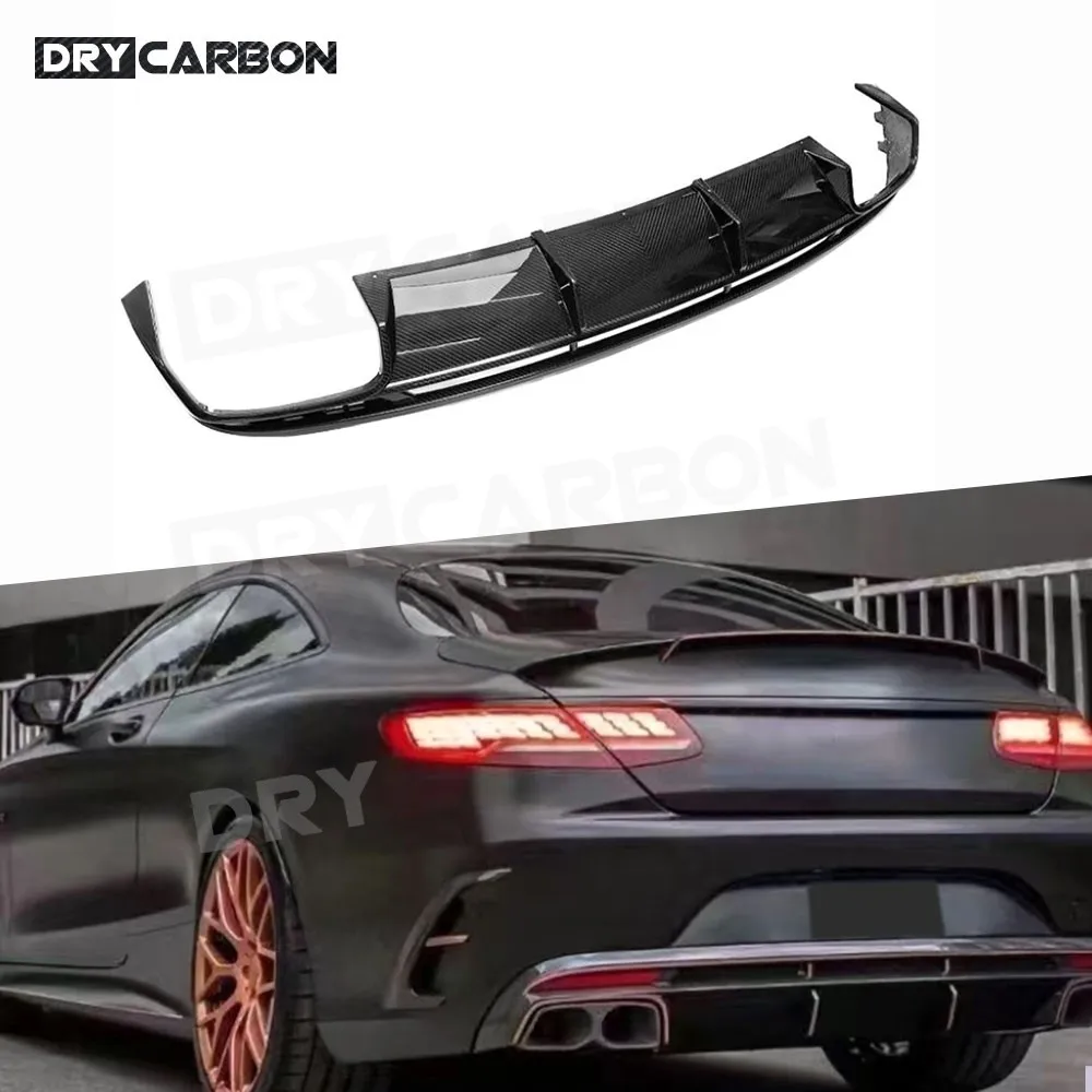 

for Benz S Class W217 C217 S63 S65 AMG Coupe 2014-2019 B Style Rear Bumper Diffuser Spoiler Car Style Body Kits Accessories