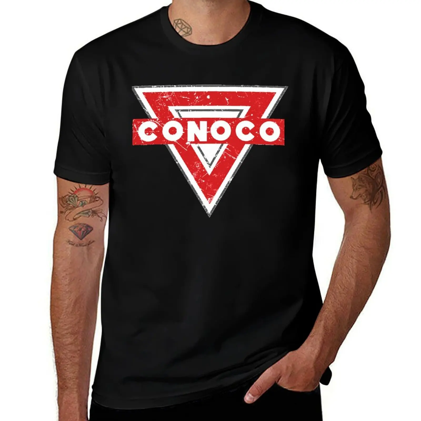 

t Oil shirt graphic mens Vintage essential Company Conoco shirts T-Shirt t