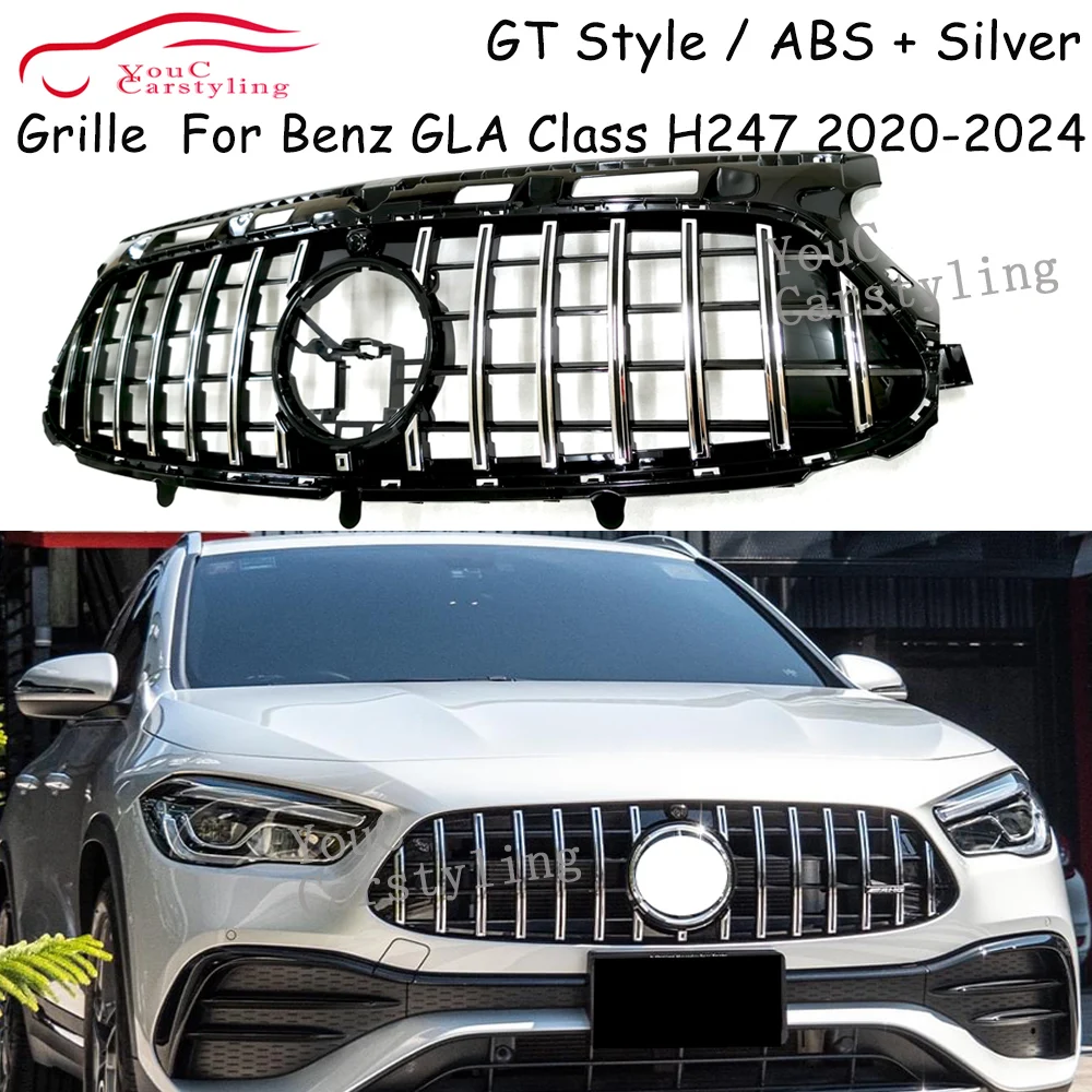 

H247 Grille GT Style Front Bumper Grille for Mercedes New GLA Class H247 GLA250 GLA200 AMG Line 2020-2024(deluxe version)