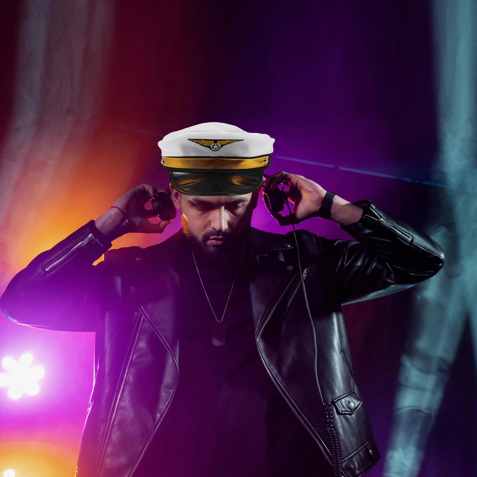 

Sailor Hats Cosplay Captain Hat White Color Fashionable Party Performance Costume Accessories Comfortable Breathable Cloth
