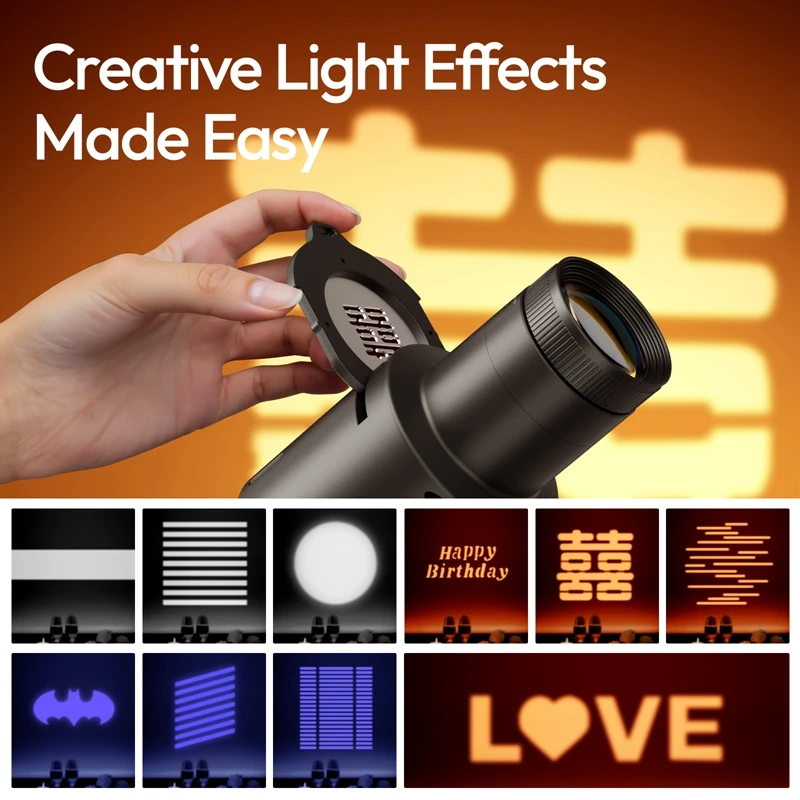 Ulanzi LAS007 Mini Bowens Mount Optical Snoot لـ Ulanzi 40W/40W Pro/RGB COB Light L023 L024 سنوت بصري لصور الغلاف الجوي