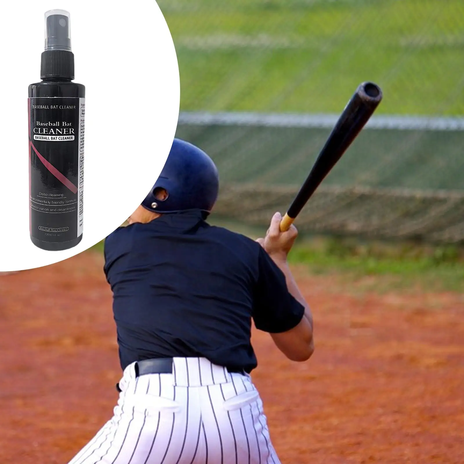 Baseball Bat Cleaner Spray 120ml Fast Acting Dirt Remover for Baseball Protection Kit Outdoor Use