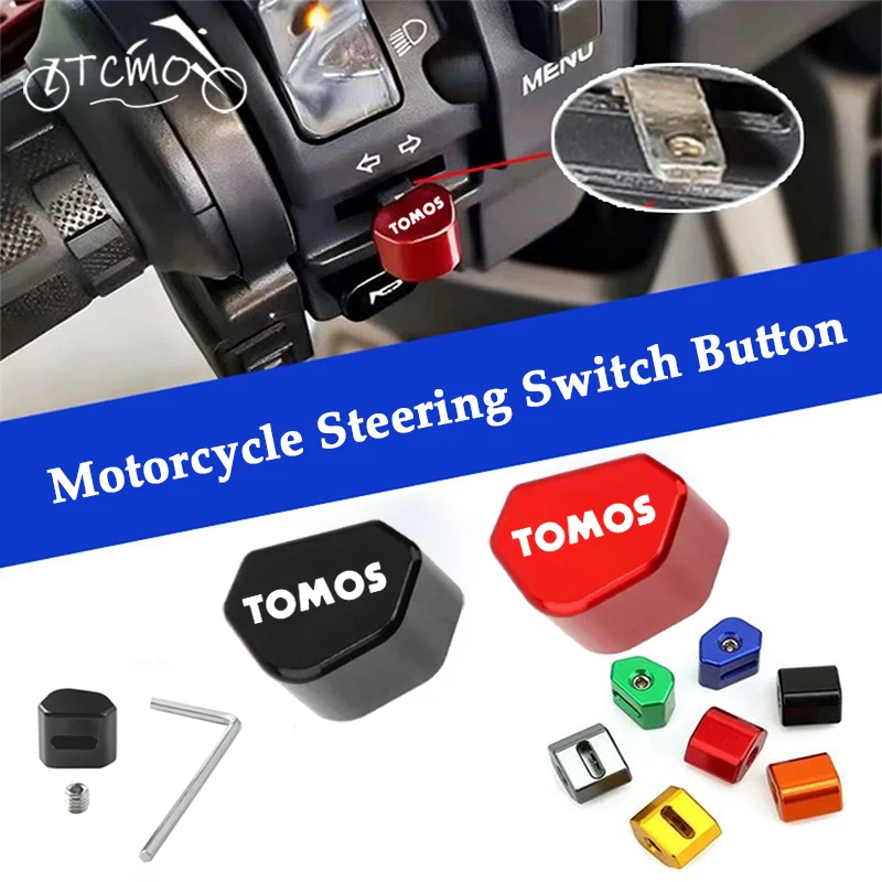 

For Tomos Nitro Arrow Sprint LX Streetmate R A35 Racing TT CNC Aluminum Motorcycle Switch Button Turn Signal Switch Key Cap