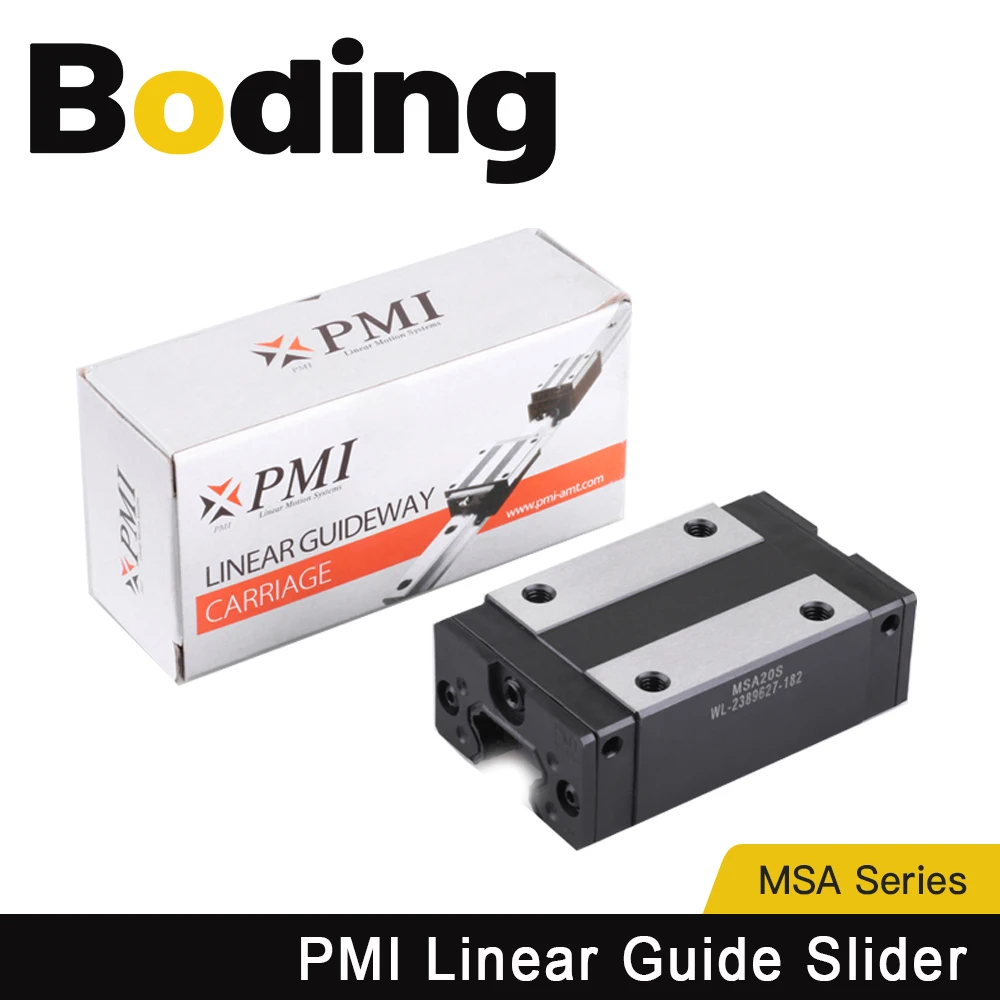 

BODING Taiwan PMI MSA20SS Slider Block Linear Guideway Carriage MSA20SSSFC for CNC Router