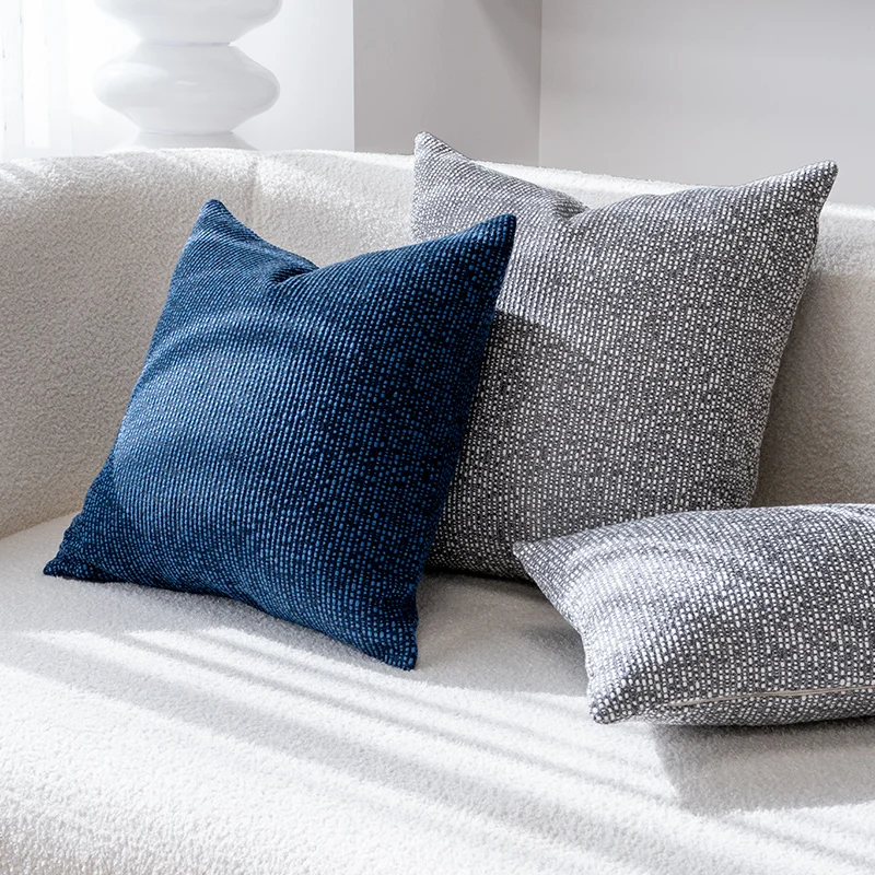 Blue Silver Pillow Fashion Geometric Cushion Case Modern Stripe Decorative Pillow Cover For Sofa Chair Home Decorations