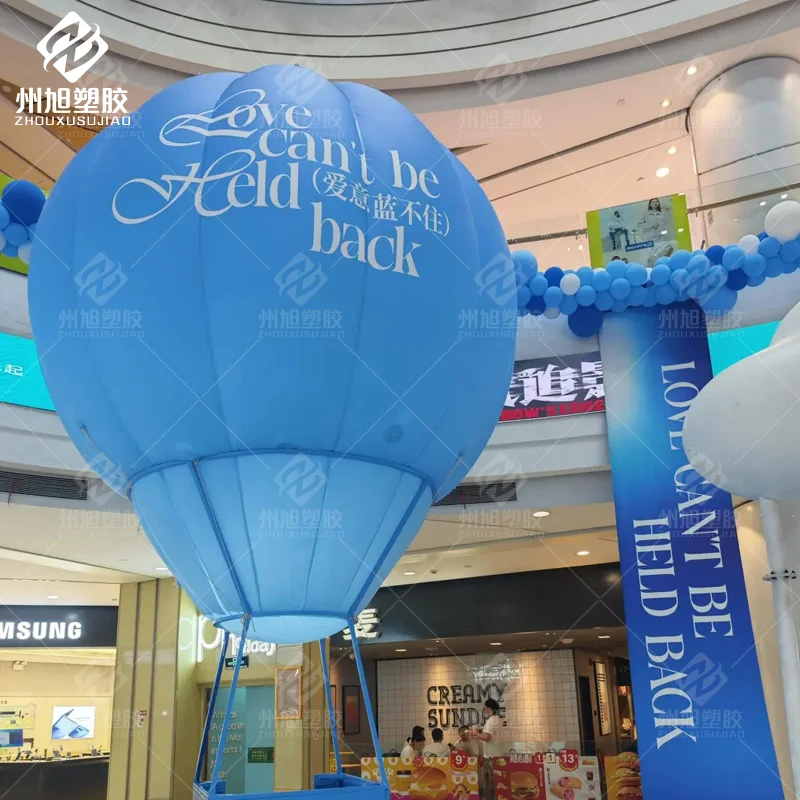 

Customized inflatable hot air balloon model with blower Oxford cloth outdoor advertising activity decoration props