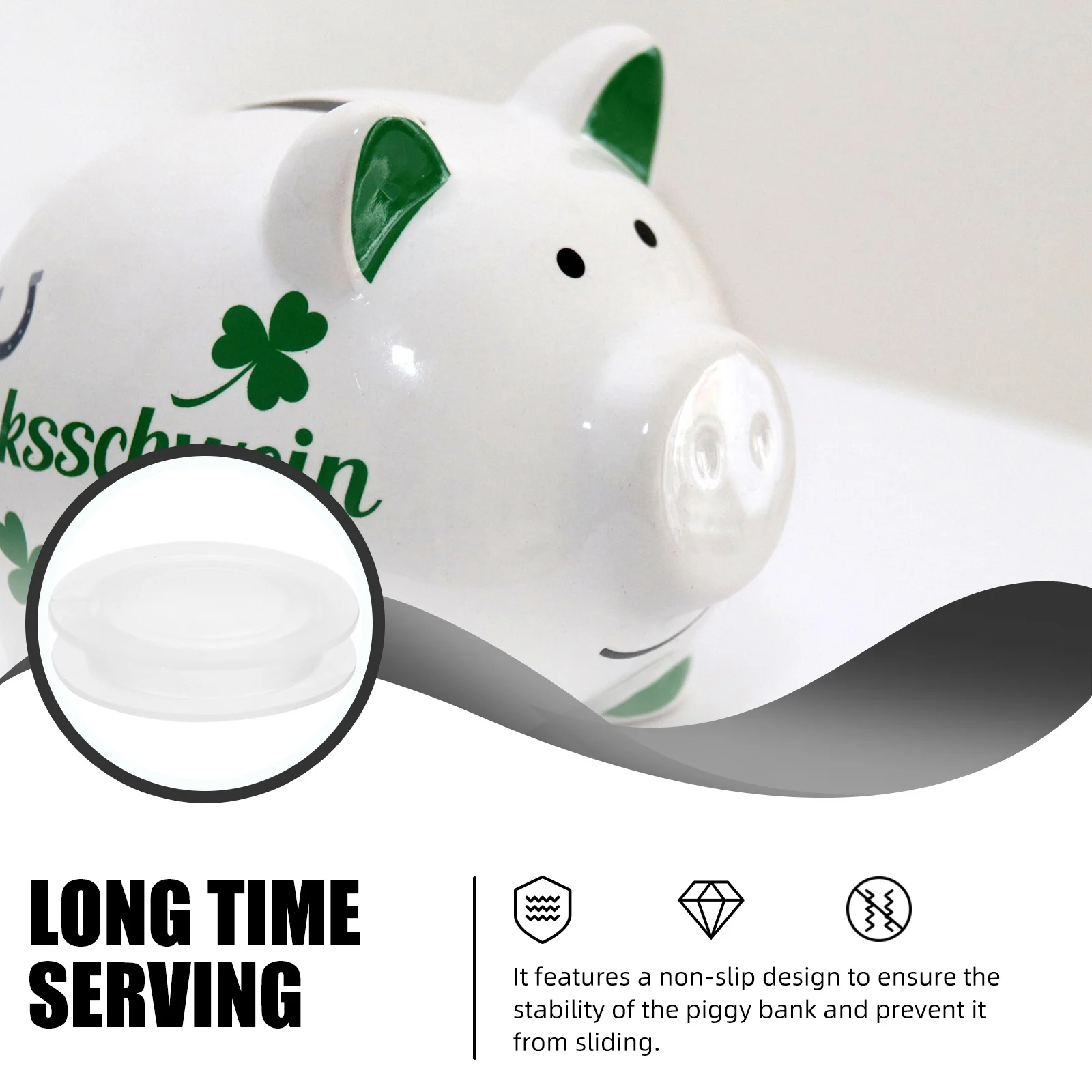 

20Pcs Piggy Bank Bottom Cover Non-Slip Plugs Durable PVC Stopper Replacement for Ceramic Glass Plastic Saving Boxes