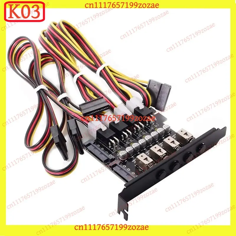 4-Port HDD SSD Power Switch Selector SATA Hard Drive Controller Connector Management Electronic Accessory