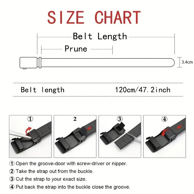 New Business Leisure Style Men's  Automatic Buckle Canvas Belt Durable Quick-Release Belt Outdoor Workwear Waist Belt ﻿ view 6
