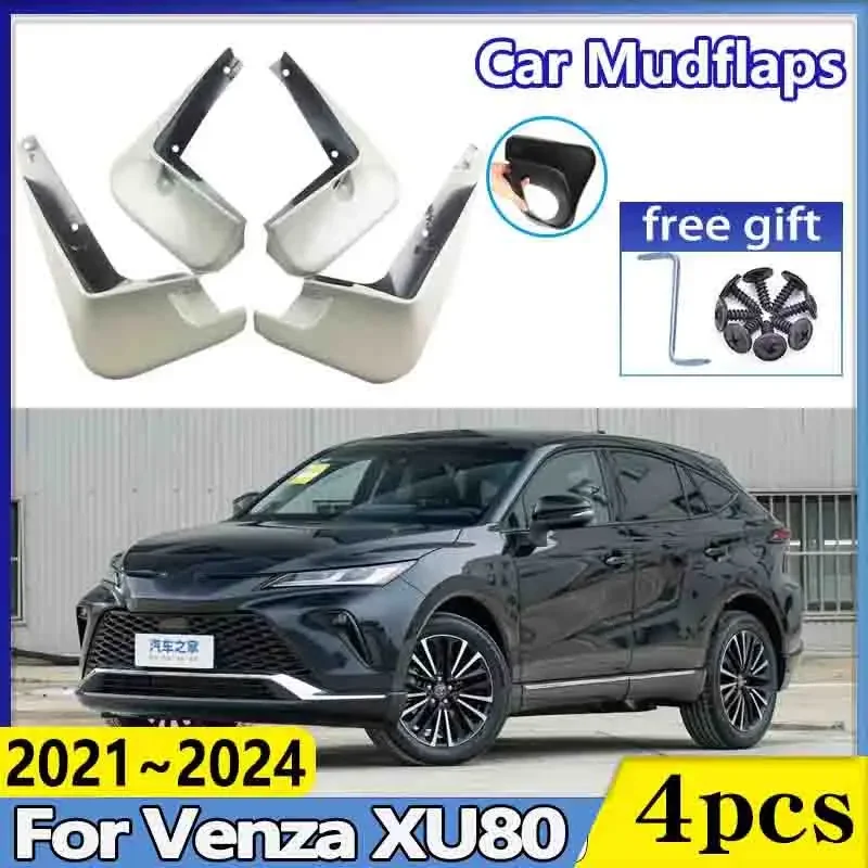 for Toyota Venza XU80 Accessories 2021 2022 2023 2024 Front Wheel Mudflap Fender Baking Paint Mud Flap Guard Splash Car Mudguard