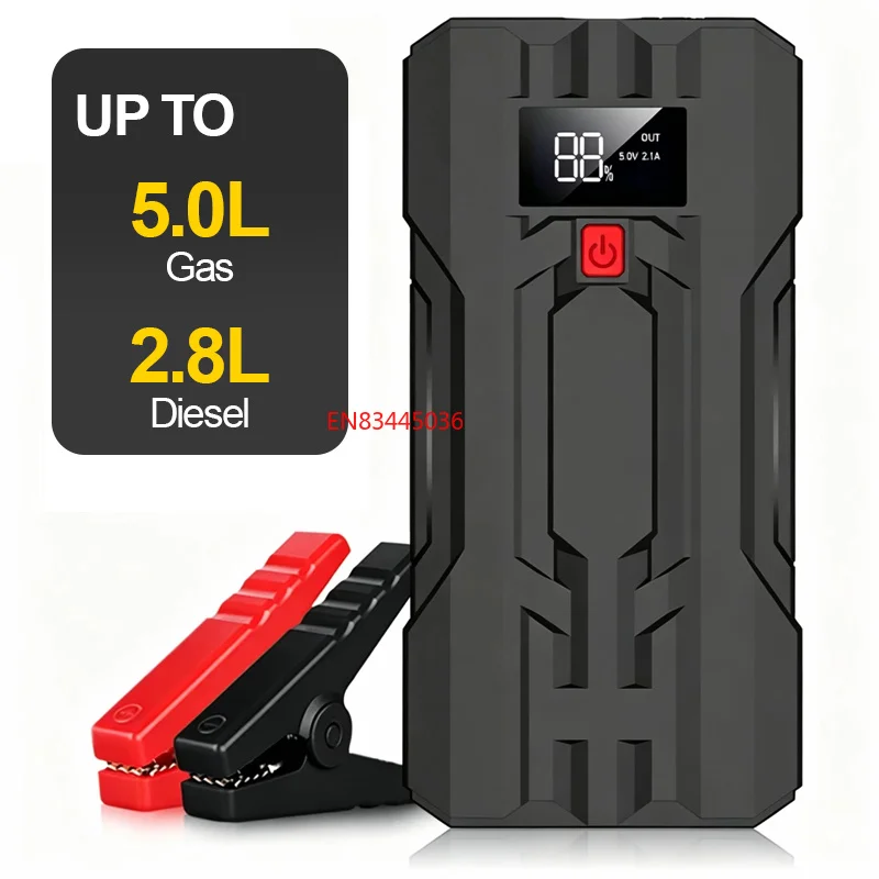 600A UltraSafe Jump Starter 12V Lithium Portable Jump Box Car Battery Booster Pack for Petrol Diesel Cars with LED Display Light