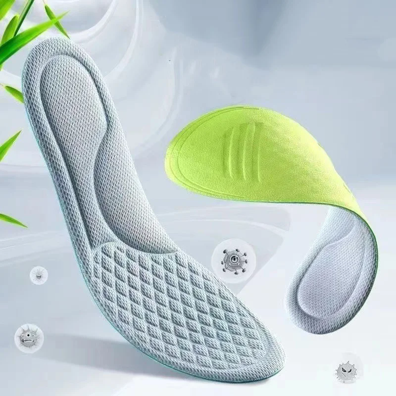 

1Pair Deodorant Insoles for Shoes Soft Comfortable Running Breathable Shock Absorption Insoles for Feet Men Women Shoe Sole Pads