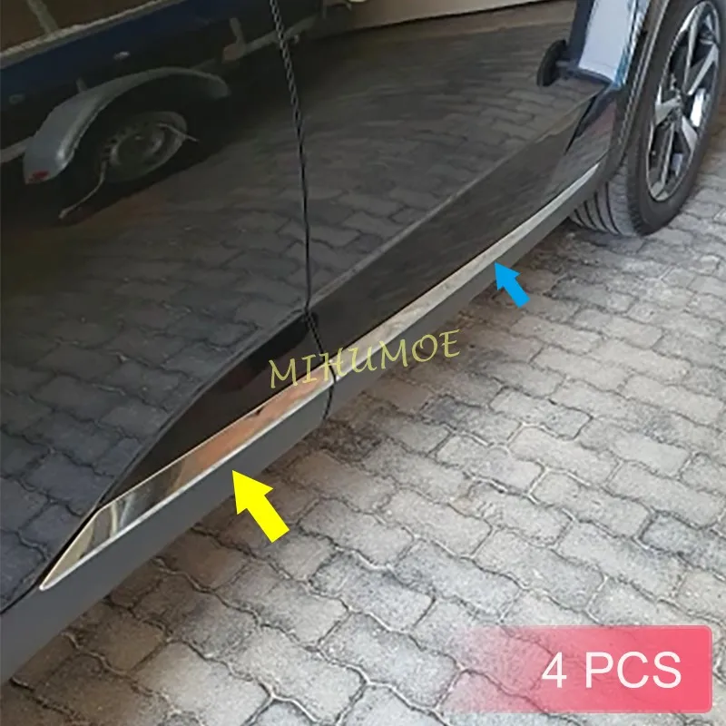 Chrome Car Exterior Door Body Side Molding Strip Trim Cover For Nissan Qashqai J12 2022 2023 2024 Styling Accessories Parts