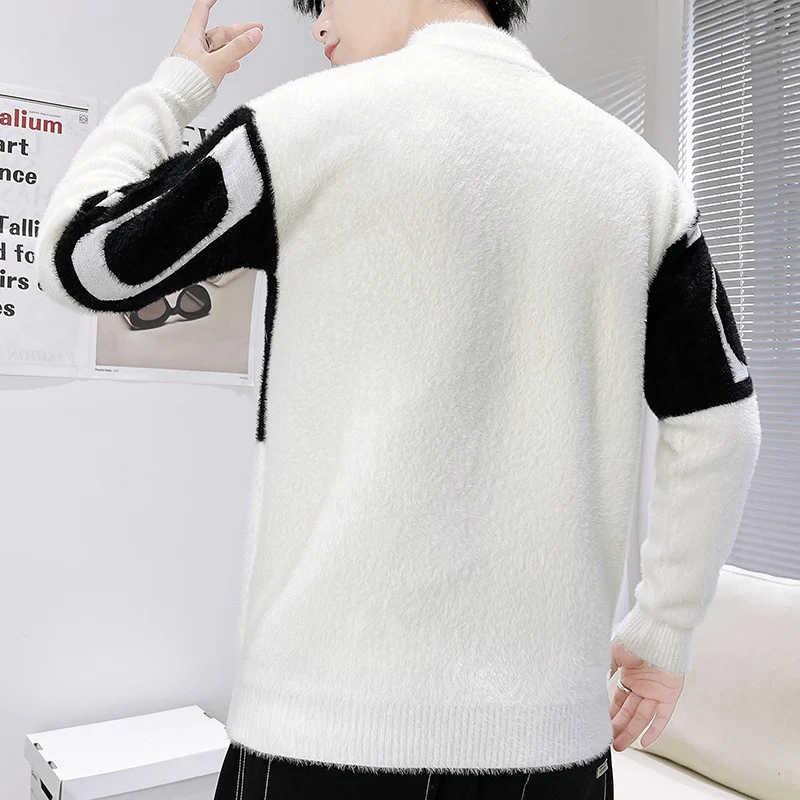 CUMUKKIYP Mens Pullovers Sweaters O-Neck  Long Sleeved Males Clothing Warm Fashion