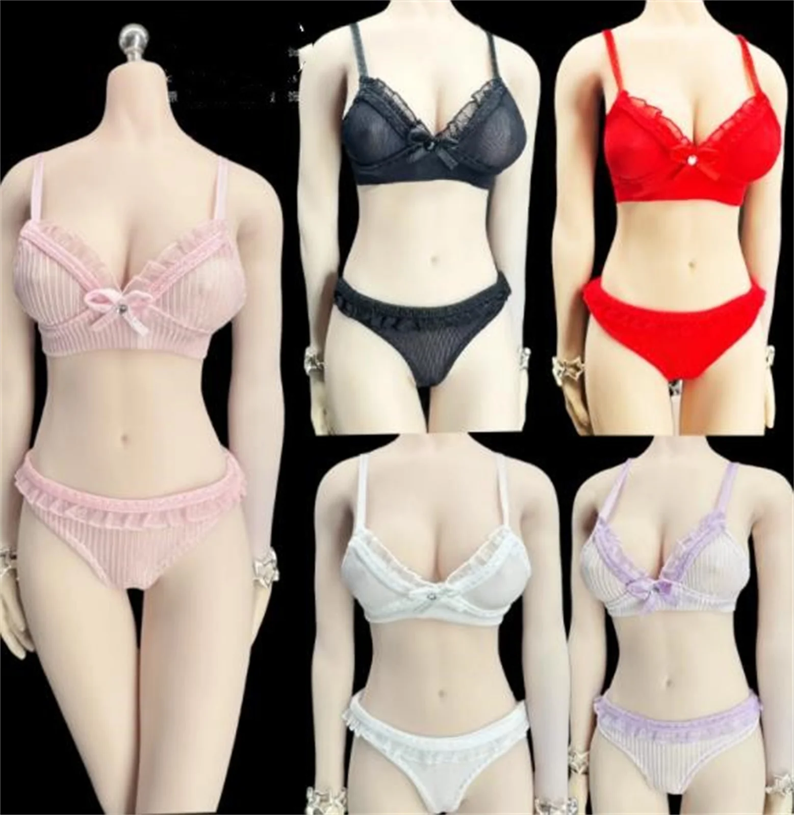 

1/6 Female Elastic clothing bra and panty set Model toys for 12" figure Model For 12" TBl PH figure Soldier Action Figure