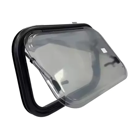 MOBORV Double Layer Acrylic RV Window Custom Size with Insect Net and Blind for Car Caravan Application Round Corner