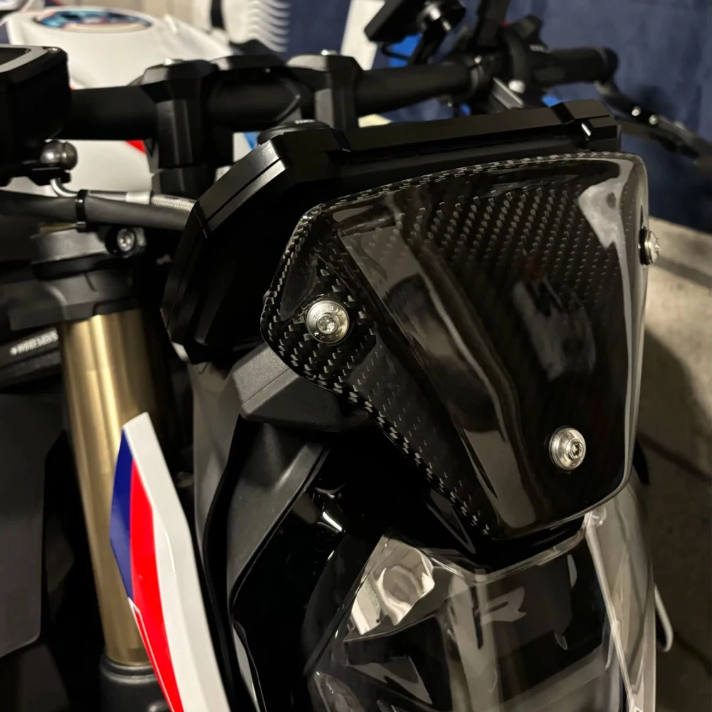 

Лобовое стекло 2024 M1000R для BMW S1000R 2021 2022 2023, крышка ветрового стекла, обтекатель, передний держатель, кронштейн, аксессуары, мото, углеродное волокно