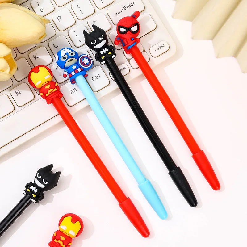 Anime Spider-Man 12/48pcs No-Sharpening Eternal Pencil Cartoon Avengers Hb Student Not Easy To Break Lead Pencil Stationery Gift