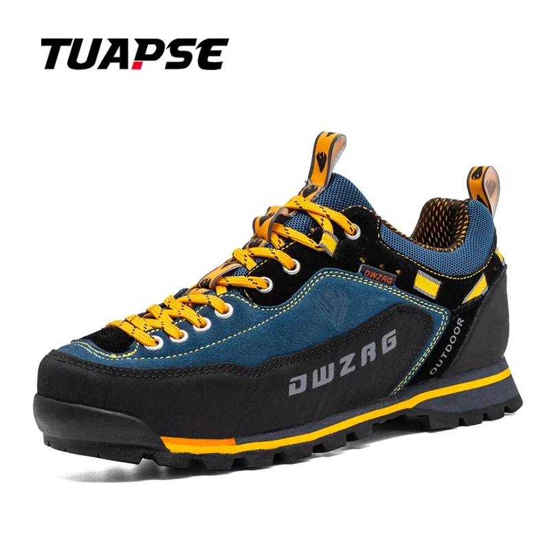 TUAPSE wodoodporne sznurowane buty turystyczne buty do wspinaczki górskiej odkryte buty turystyczne Trekking sportowe trampki mężczyźni polowanie