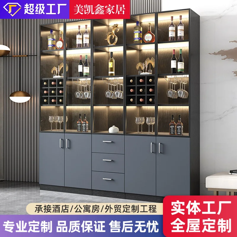 Apartment against the wall dining side cabinet double door rack locker to undertake hotel engineering household