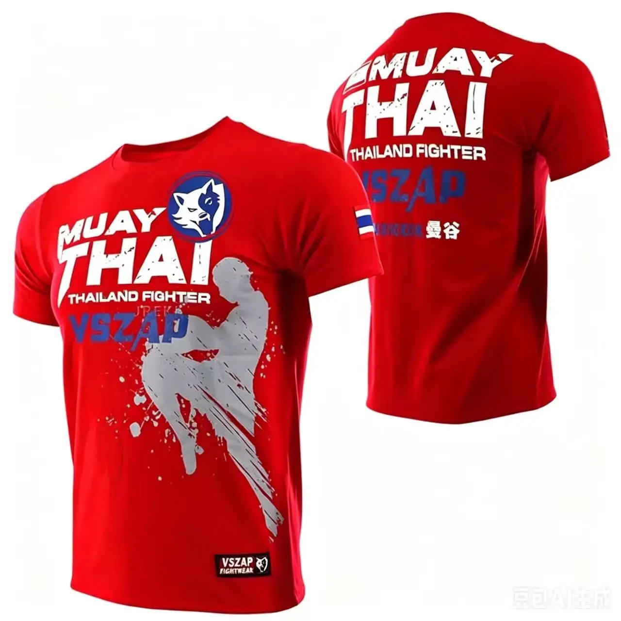 Herren 3D-gedrucktes, schnell trocknendes, atmungsaktives Sport-T-Shirt für Outdoor-Street-Boxen, Muay Thai, Training, Rundhalsausschnitt, für Eltern und Kinder – Detail 15