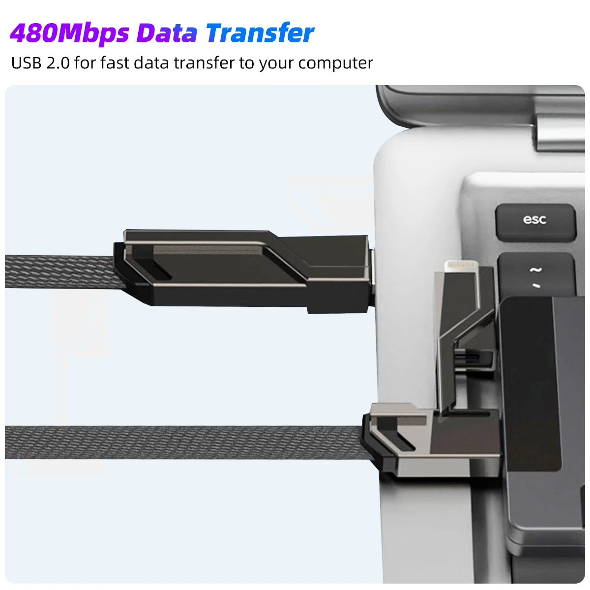 Cavo di ricarica rapida USB PD 4 In 1 per Samsung Xiaomi Huawei Macbook telefono cellulare caricatore USB tipo C cavo di ricarica per Tablet