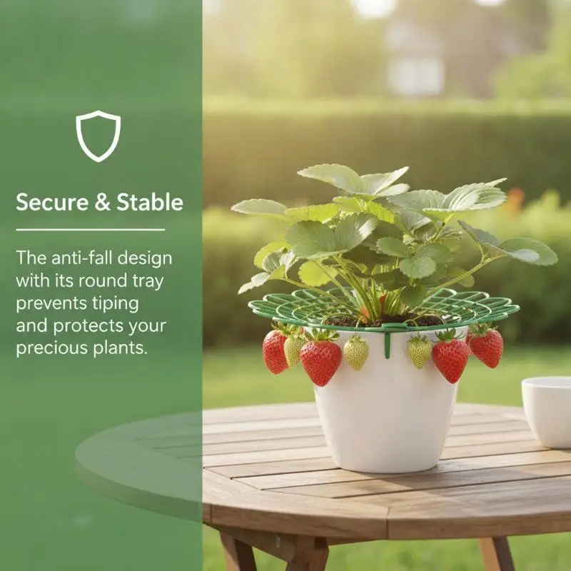 10Pcs Plant Protector Rack 3-Legged Stable Strawberry Planting Holder Watermelon Support for Balcony Home Gardening Use