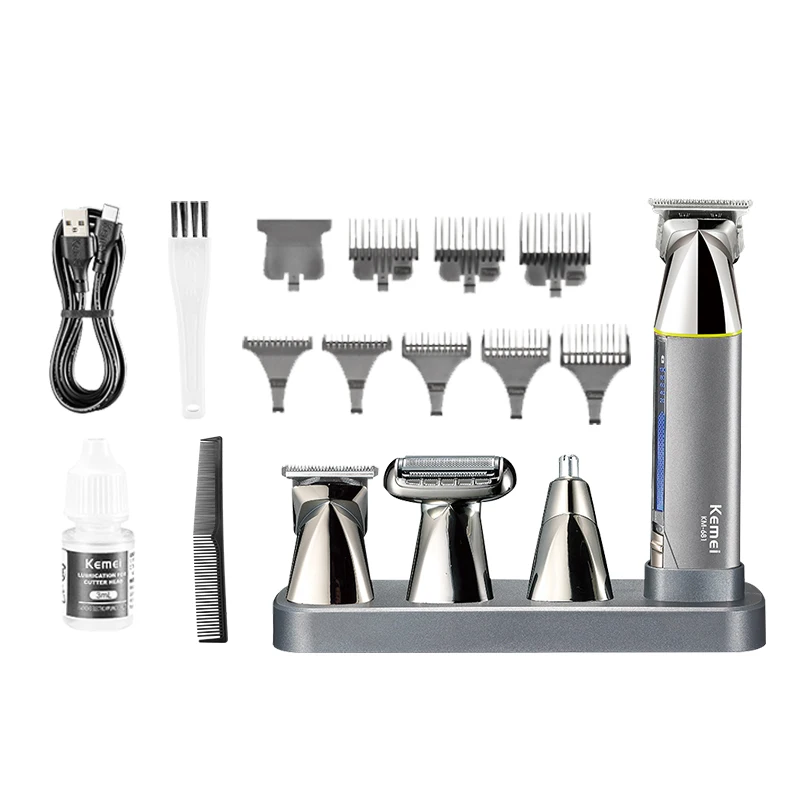 4 In 1 Electric Beard Trimmer Men's Shaver Km-681 Waterproof Electric Shaver Cordless Hair Clipper Set For Men