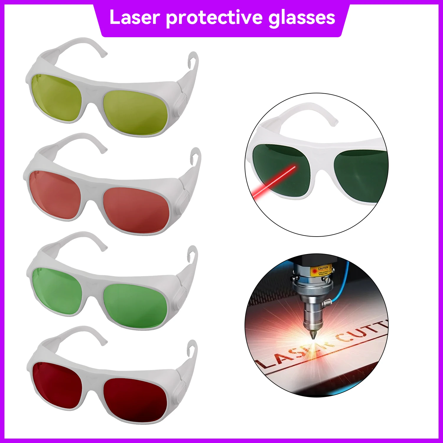 laser safety glasses PC Lens CE EN207 OD6 10600nm Anti-scratch Eye protection for IPL diode laser hair removal beauty machine