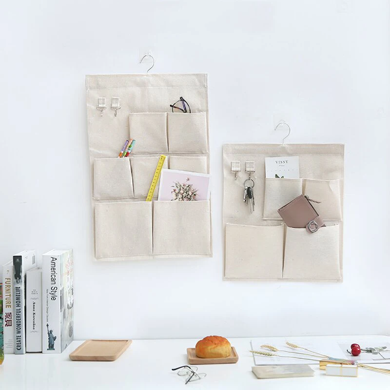 Schlafsaal Wand Aufbewahrung Hänge tasche Tür hinten Aufbewahrung tasche Schreibtisch Kleider schrank Tasche Socken verschiedene Stoff Hänge tasche ﻿