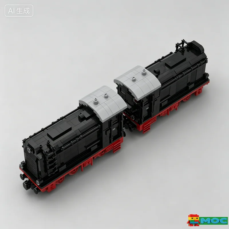 1002PCS Classic Double Connected Railway Locomotive MOC Model Custom Building Block DIY Educational Assembly Toy Collection Gift