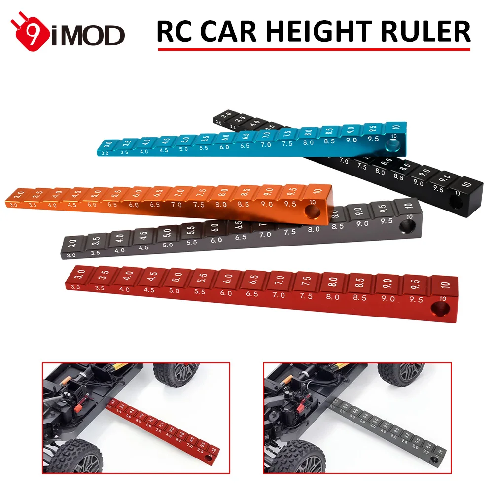 9IMOD RC Car Height Ruler Chassis Droop Gauge 3-10MM For RC 1/10 Drift Car Measuring Tool