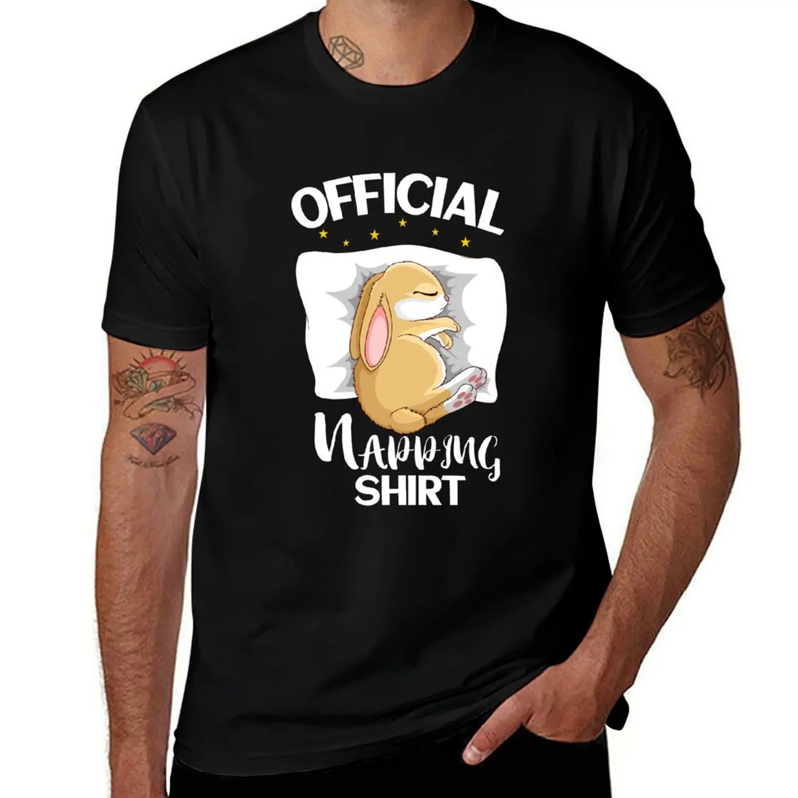 

Rabbit Official Napping shirt T-Shirt anime shirt cotton man t-shirts oversized hippie clothes mens clothes