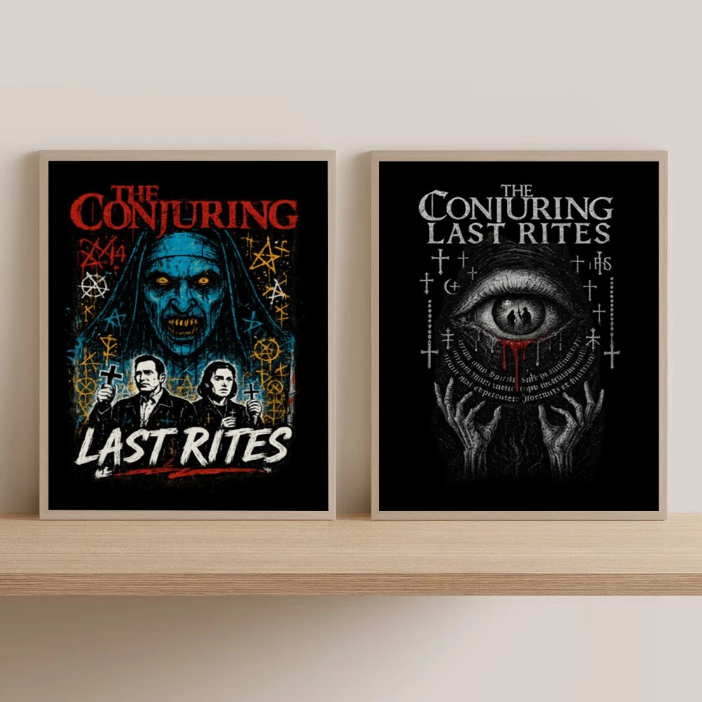 2025 The Conjuring آخر رسومات الفيلم المشارك طباعة لغرفة النوم غرفة المعيشة ديكور المنزل أفلام الرعب الجديدة حائط لوح رسم الفن #3