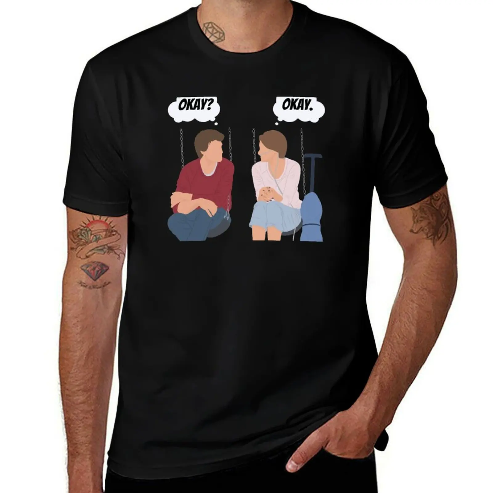 The fault in our stars Hazel and Augustus T-Shirt Athletic Fit Sports Short Sleeve Top