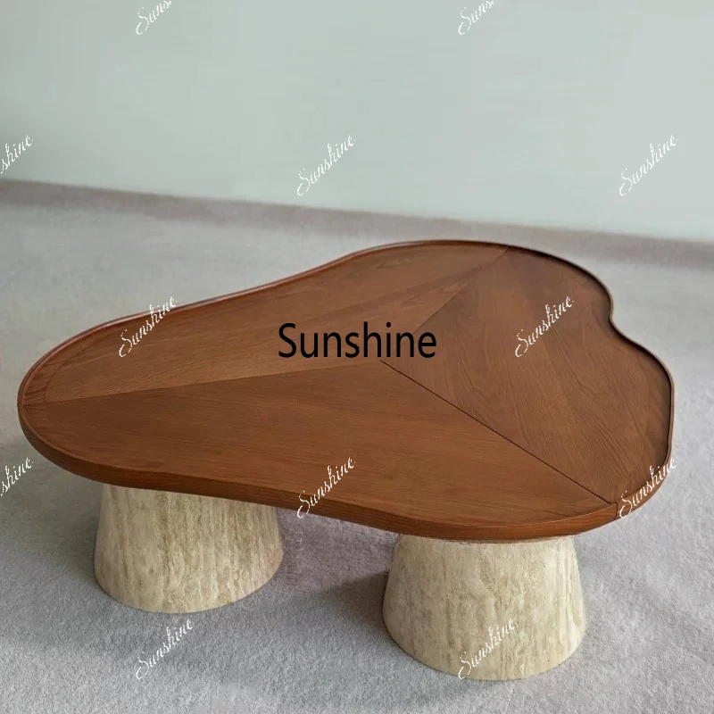 

Nordic light luxury modern solid wood home coffee table modern simple home living room tea table