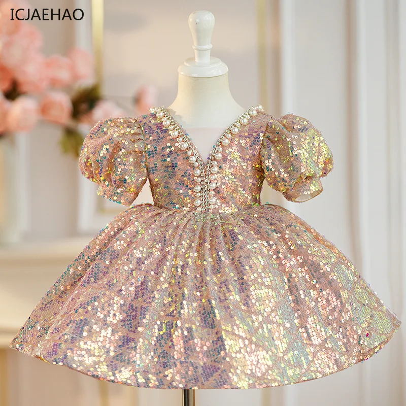 Children'sskirt host piano performance dress girls performance dress princess dress girls 2025 new birthday tutu