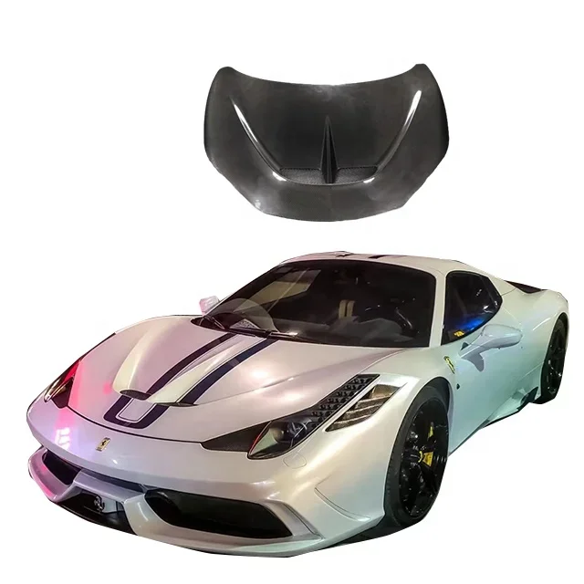 Jayspeed High Quality SP style Carbon Fiber Bonnet For Ferrari 458 Carbon Engine Cover