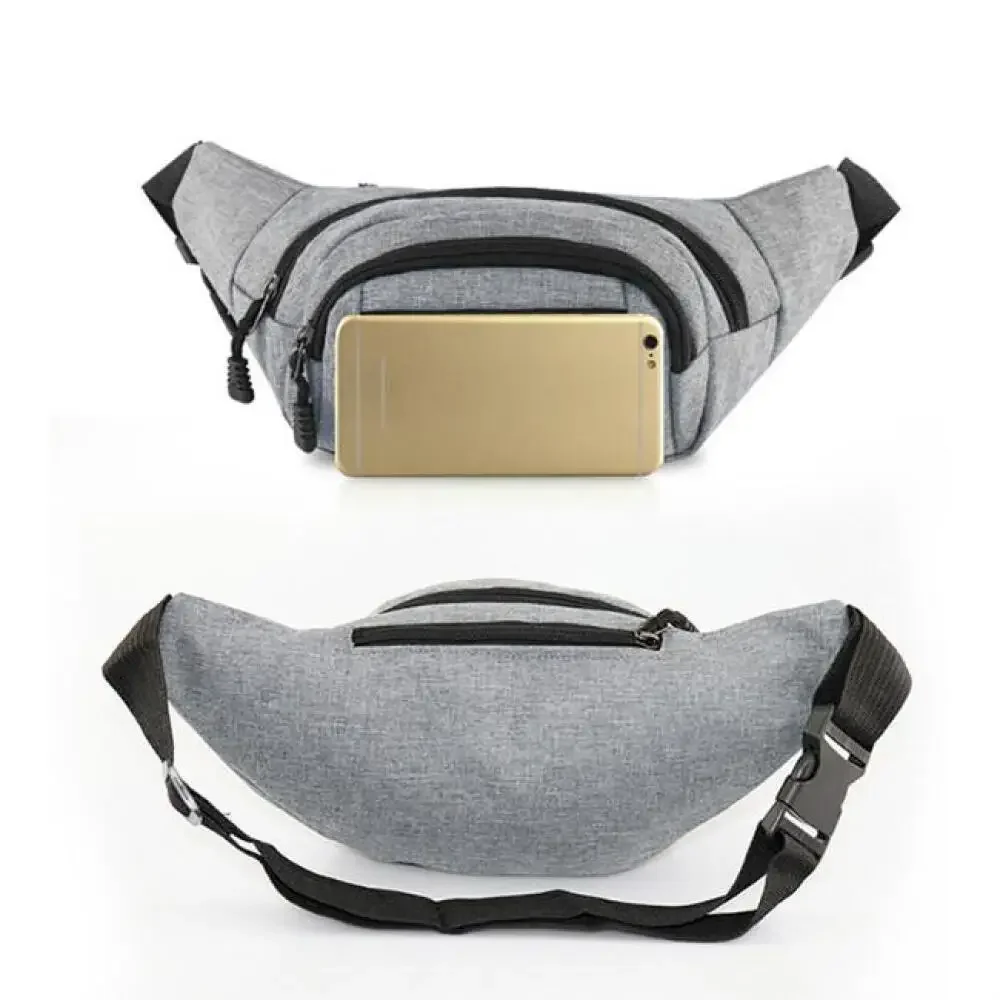 Men's Waist Pack Waterproof Oxford Belt Bag Waist Bag Male Funny Pack Zipper Travel Chest Bag